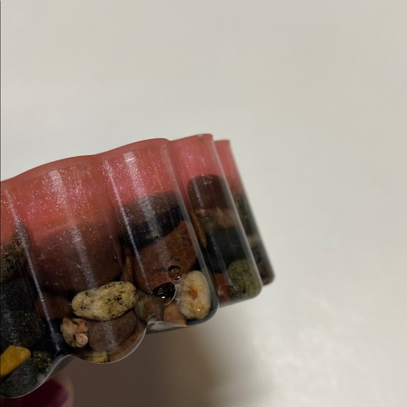 Floral Resin Natural Rock Resin Art Handmade Flower Decor NWOT - Picture 10 of 11